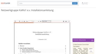 
                            11. Netzwerkgruppe KaWo1 e.v. Installationsanleitung - PDF
