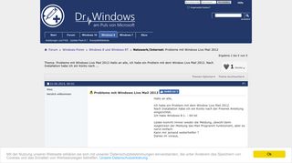 
                            9. Netzwerk/Internet: Probleme mit Windows Live Mail 2012 - Dr. Windows