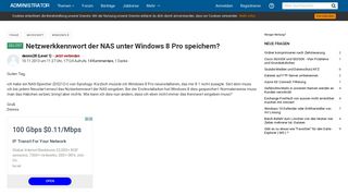 
                            6. Netzwerkkennwort der NAS unter Windows 8 Pro speichern ...