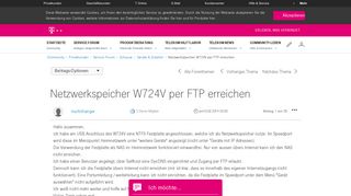 
                            6. Netzwerkspeicher W724V per FTP erreichen - Telekom hilft Community