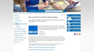 
                            3. Neu an der UB: E-Books des Beltz-Verlages - Universitätsbibliothek ...