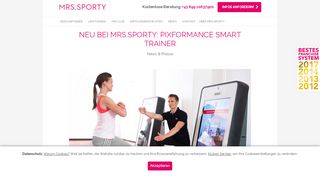 
                            7. Neu bei Mrs.Sporty: PIXFORMANCE Smart Trainer