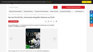 
                            9. Neu bei POLAR Film: Historische Kriegsfilm-Editionen auf DVD! - lifePR