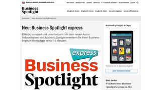 
                            9. Neu: Business Spotlight express | Business Spotlight