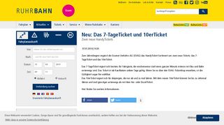 
                            5. Neu: Das 7-TageTicket und 10erTicket - Ruhrbahn