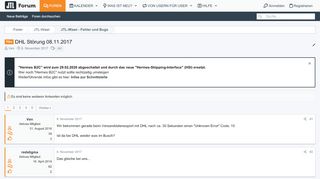 
                            1. Neu - DHL Störung 08.11.2017 | Supportforum für JTL-Wawi, JTL-Shop ...