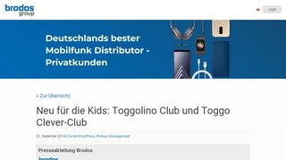 
                            13. Neu für die Kids: Toggolino Club und Toggo Clever-Club | Brodos ...