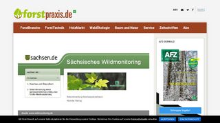 
                            5. Neu im Internet: „Sächsisches Wildmonitoring“ - forstpraxis.de