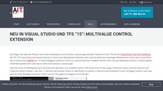 
                            10. Neu in Visual Studio und TFS “15”: Multivalue Control Extension – AIT ...