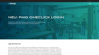 
                            4. NEU: PMG ONECLICK LOGIN