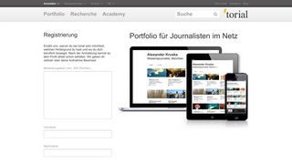 
                            7. Neu registrieren - torial - staging journalism. Digitales Portfolio für ...