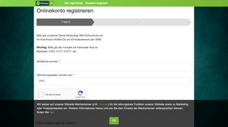 
                            2. Neu registrieren - WhatsApp SIM Kundenportal