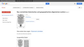 
                            8. Neu vermehrtes historisches und geographisches allgemeines Lexikon