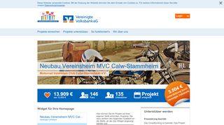 
                            13. Neubau Vereinsheim MVC Calw-Stammheim - Vereinigte Volksbank
