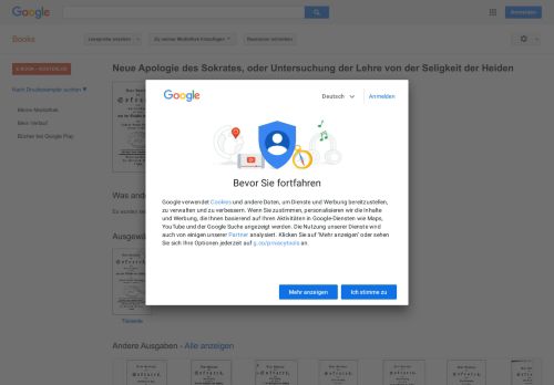 
                            12. Neue Apologie des Sokrates oder Untersuchung der Lehre von der ...