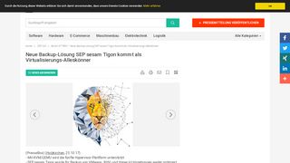 
                            4. Neue Backup-Lösung SEP sesam Tigon kommt als Virtualisierungs ...