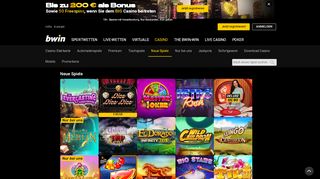 
                            10. Neue Casinospiele und aktuelle Slotmaschinen im bwin Casino