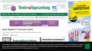 
                            4. Neue digitale TT ab sofort online | Tiroler Tageszeitung Online ...