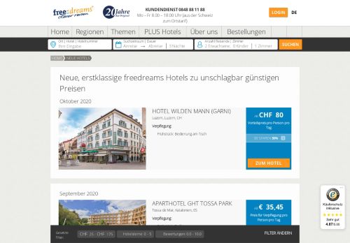 
                            4. Neue, erstklassige freedreams Hotels zu unschlagbar günstigen Preisen