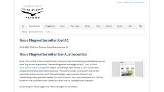 
                            9. Neue Flugwetterseiten bei Austrocontrol - Hochfichtflyers