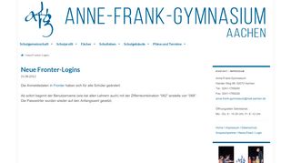 
                            9. Neue Fronter-Logins – Anne-Frank-Gymnasium Aachen