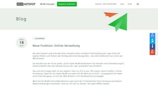 
                            7. Neue Funktion: Online-Verwaltung – Mein Hotspot