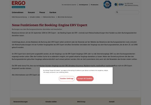 
                            6. Neue Funktionen für Booking-Engine ERV Expert - ERV