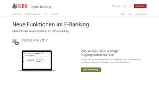 
                            5. Neue Funktionen im E-Banking | UBS Schweiz