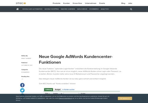 
                            6. Neue Google AdWords Kundencenter-Funktionen | Blog | DE | smec ...