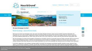 
                            5. Neue Homepage | Haus & Grund Freiburg