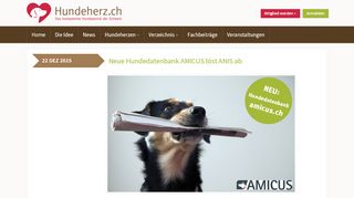 
                            8. Neue Hundedatenbank AMICUS löst ANIS ab | Hundeherz.ch