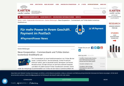 
                            9. Neue Kooperation - Commerzbank und Tchibo bieten kostenlose ...