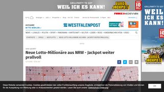 
                            11. Neue Lotto-Millionäre aus NRW - Jackpot weiter prallvoll | wp.de ...