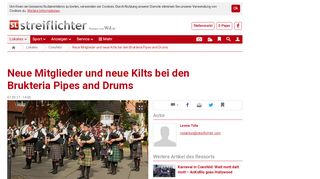 
                            5. Neue Mitglieder und neue Kilts bei den Brukteria Pipes and Drums ...