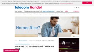
                            13. Neue O2 DSL Professional Tarife am Start - telecom-handel.de