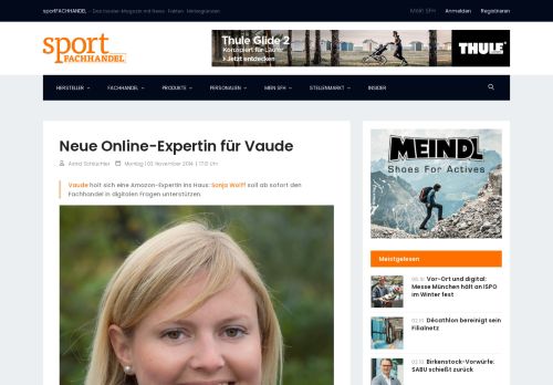 
                            11. Neue Online-Expertin für Vaude | Rubrik: Deutschland / Personalien ...