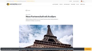 
                            12. Neue Partnerschaft mit Availpro - myhotelshop