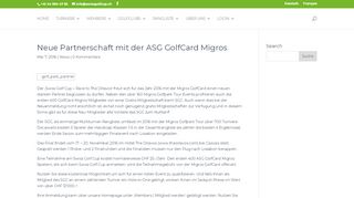 
                            8. Neue Partnerschaft mit der ASG GolfCard Migros - Swiss Golf Cup