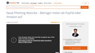 
                            11. Neue Phishing Abzocke – Betrüger treten als PayPal oder Amazon auf
