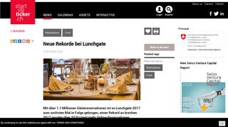 
                            10. Neue Rekorde bei Lunchgate Startupticker.ch | The Swiss Startup ...