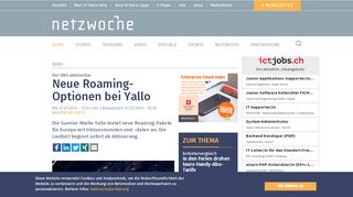 
                            9. Neue Roaming-Optionen bei Yallo | Netzwoche