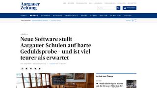 
                            7. Neue Software stellt Aargauer Schulen auf harte Geduldsprobe ...