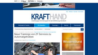 
                            8. Neue Trainings von ZF Services zu Automatgetrieben - KRAFTHAND