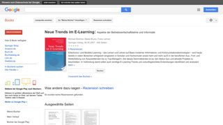 
                            8. Neue Trends im E-Learning: Aspekte der Betriebswirtschaftslehre und ...