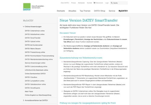 
                            6. Neue Version DATEV SmartTransfer