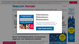 
                            13. Neue Vertriebsstruktur im Business-Segment von Mobilcom-Debitel ...