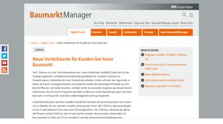 
                            7. Neue Vorteilskarte für Kunden bei toom Baumarkt - baumarktmanager