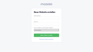 
                            4. Neue Website erstellen - Mozello