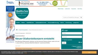 
                            9. Neuer Diakoniekonzern entsteht - Health&Care Management