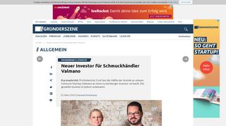 
                            11. Neuer Investor für Schmuckhändler Valmano | Gründerszene